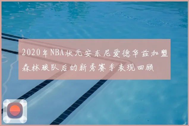 2020年NBA状元安东尼爱德华兹加盟森林狼队后的新秀赛季表现回顾