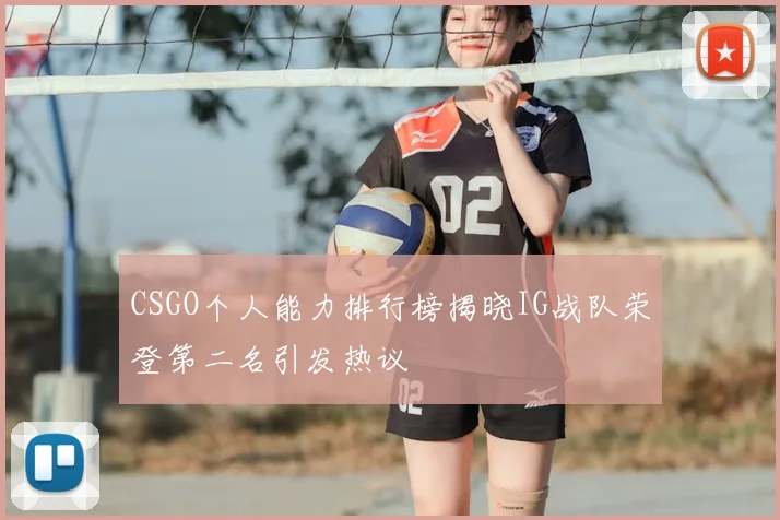 CSGO个人能力排行榜揭晓IG战队荣登第二名引发热议