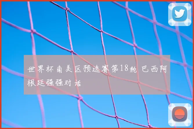 世界杯南美区预选赛第18轮 巴西阿根廷强强对话