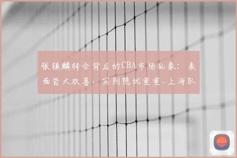 张镇麟转会背后的CBA市场乱象：表面皆大欢喜，实则隐忧重重_上海队_联赛_辽宁